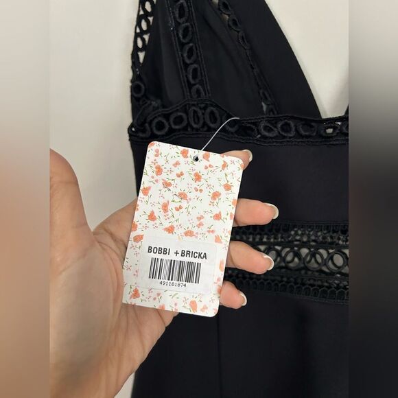 NWT Free People Iris Crochet-Inset Mini Dress - Picture 10 of 11